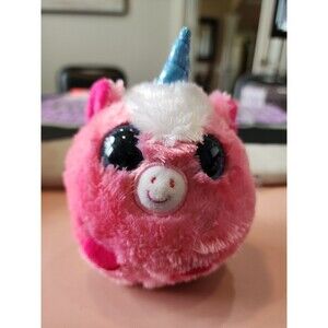 Amazing Squishee Plushies BELIEVE Pink Unicorn Plush Stuffed Animal Glitter Eye